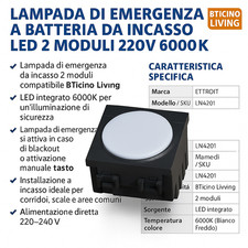 Lampada Emergenza Incasso LED