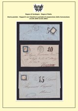 Regno di Sardegna - Tre lettere - 20 Cent. - Per l’Austria - Distanze A1A2A3