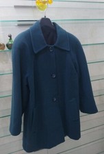 Cappotto Giaccone cappottino donna verde petrolio manifattura artigianale a mano