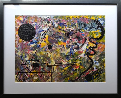 Quadro astratto acrilico su - quadro,