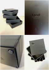PORTA OGGETTI 4 CASSETTI KARTELL Segmenti DESIGN De Lucchi Takaichi NERO '80s