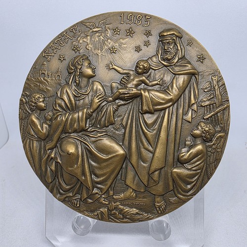 Medaglia bronzo natività - bronzo,