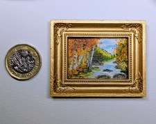 Casa delle bambole miniatura dipinto acrilico originale scala 1:12, dipinto a mano