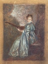 Musicista, disegno a pastello