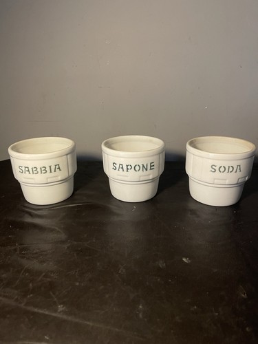 Rari barattoli ceramica 1900 - barattoli,
