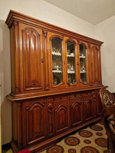 Credenza con vetrina legno - con,