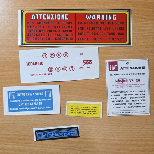 Kit adesivi 500 dal aprile - kit,