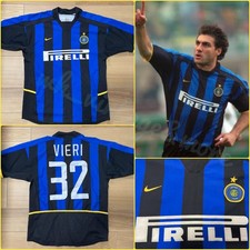 Maglia Shirt Trikot Camiseta Fc Inter Milan Nike home 2002/03 Vieri Originale
