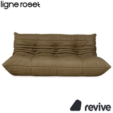 Ligne Roset Togo Pelle Cucina Vegana Pelle Verde Oliva Cachi Divano Neubezug