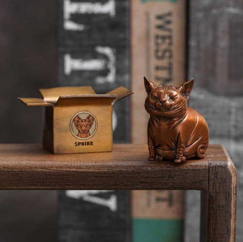 Statuina gatto sphynx bronzo - statuina,