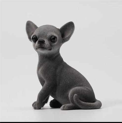 Statua cane mini animale nero