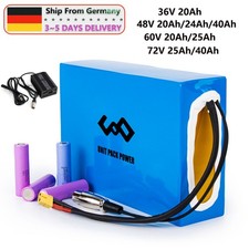 batteria ebike 36V 48V 60V 72V 40Ah 24Ah litio per motore 0~5000W scooter elettrico