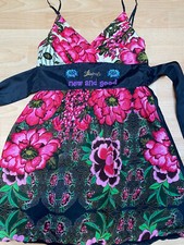 Desigual   Beautiful sleeeveless sundress in black with original print  size 36