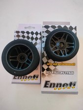 Enneti Gomme 1:8 Pista  2 treni  32/35  spugna - Carbon -  rettificate 76/70