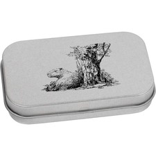 'Capybara Seduto Sotto l'Albero' Scatola di Latta con Cerniera in Metallo / Storage (TT057502)