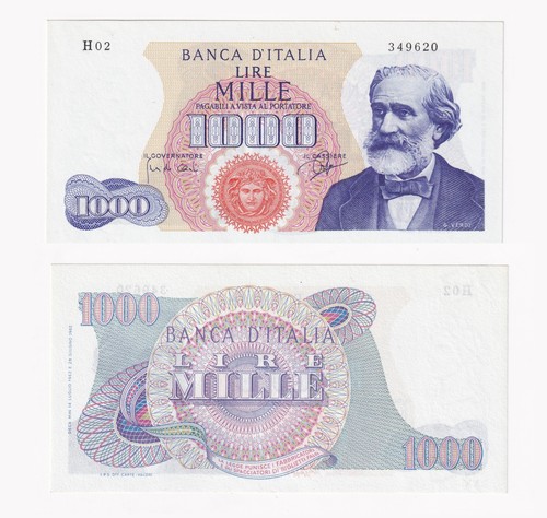 Banca italia 1000 lire italy - banca,