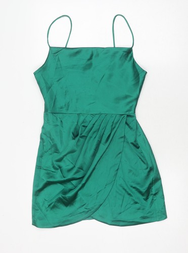 Zara vestito slip verde donna - zara,