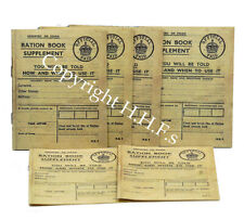 1940s/WW2 Blitz memorabilia Museum quality REPLICA RATION BOOK set of 5