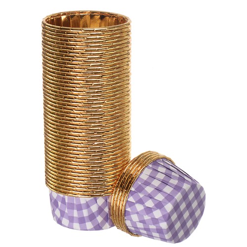 Oro viola plaid - plaid, cupcake