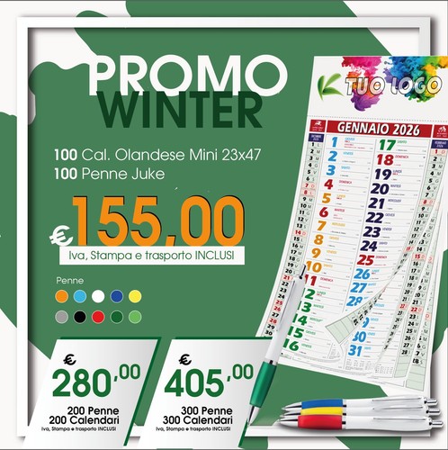 Combo calendario olandese mini - calendario,