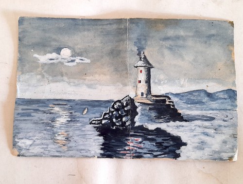 Antico foglietto cartoncino - foglietto, di