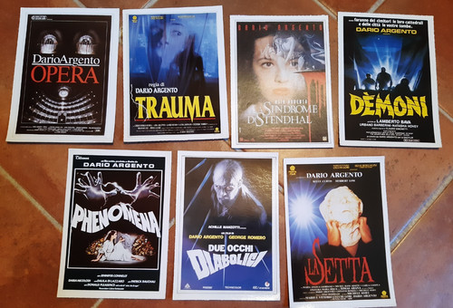 Dario argento lotto 7 schede - dario,