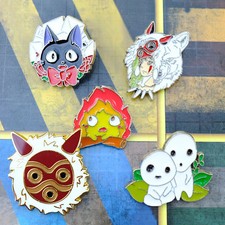 Spilla principessa Mononoke Kodama ashitaka spilla spilla distintivo metallo otaku regalo bambini