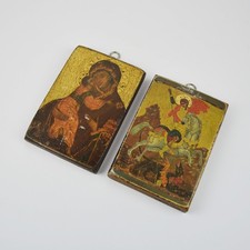 2 Icone Su Legno - Madre Di