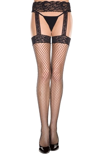Collant pizzo nero - in, con
