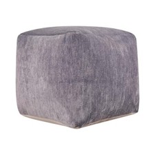 18 Gray Chenille Cube Pouf