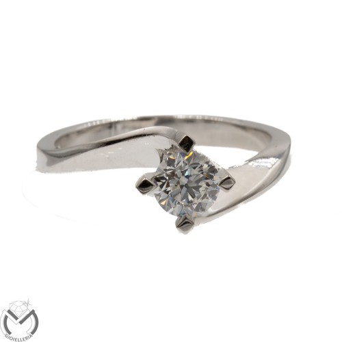 Anello oro bianco kt - anello, 18
