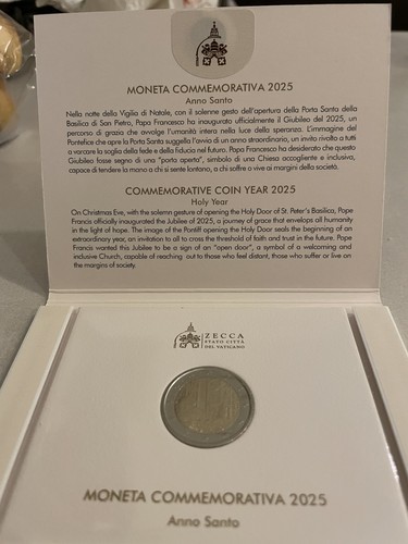 Euro vaticano fdc 2025 - 2, anno