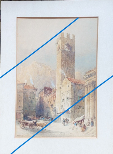 Acquerello brescia piazza - acquerello,