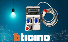 BTICINO - QUADRO ELETTRICO 3 PRESE CEE 16A + 2 MAGNETOTERMICI CON SALVAVITA 16A