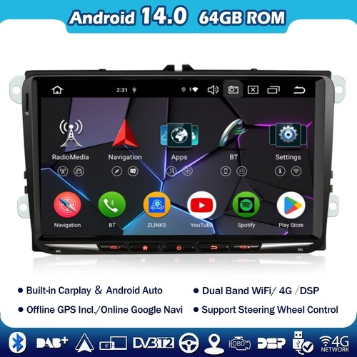 Android autoradio dab - 9"android, 14