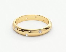 Anello Infinity argento MOISSANITE (no DIAMANTE)  0,017 CT  D VVS1 GRA misura 16