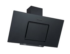 Cappa aspirante Cappa inclinata Testa libera 90 cm nero cappa aspirante Respekta