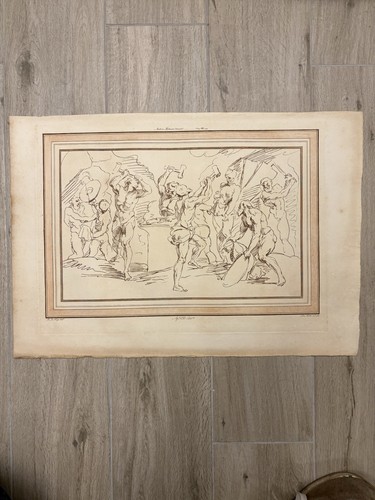 Stampa antica scuola - antica, di