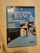 LIBRO CONCORSO IN BANCA 2004 EDIZIONE SIMONE GUIDA MANUALE QUIZ TEST BOOK ITALIA