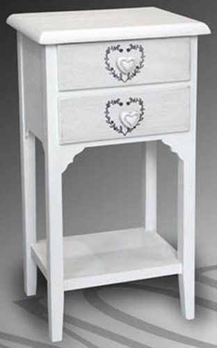 Comodino h69 28cm cuore - comodino, h69*38*28cm
