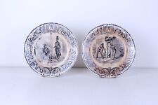 Coppia antichi piatti Napoleon 1ere, ceramica, da collezione. piatto vecchio.