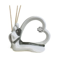 34608 Bomboniere Profumatore Porcellana Sposi Quadrifoglio 25 Anniversario Nozze