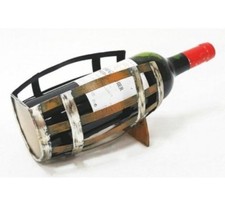 z Porta Bottiglia Portabottiglia Vino Spumante Botte Ferro Battuto Bronzato dfh