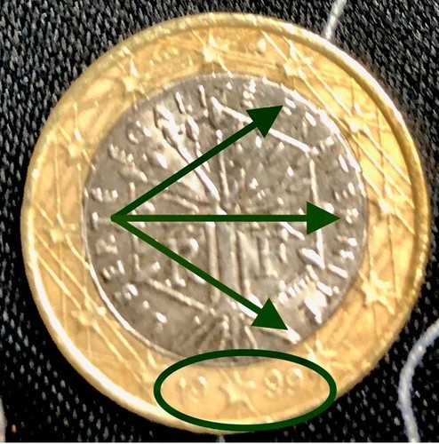 Francia 1999 con error moneda - 1999.con, error.moneda