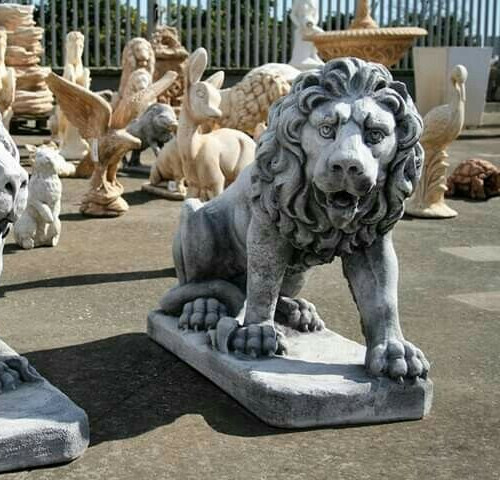 Leone statua singolo pietra - statua, no