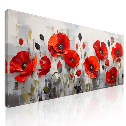 Quadro botanico papaveri rossi - botanico,