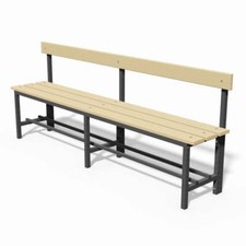 (12V)PANCA SPOGLIATOIO ACCIAIO CON SEDUTA-SCHIENALE MT 2 TUBI 30X30