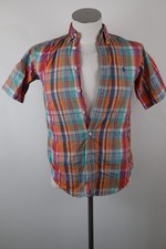 RALPH LAUREN CAMICIA UOMO TG M 10 12 ANNI MAN CASUAL VINTAGE SHIRT COTONE LOGO