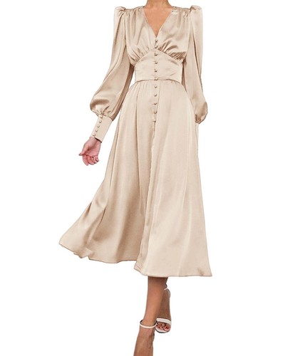 Abito maxi donna raso elegante - raso,