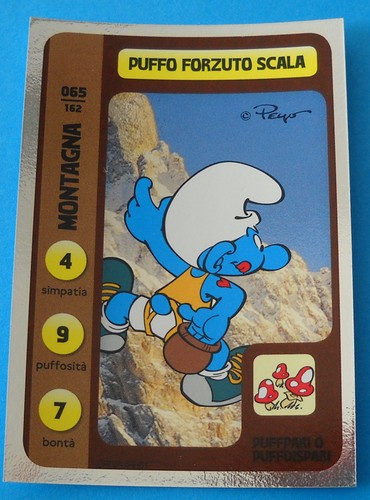 Figurina card conad puffi - figurina/card,